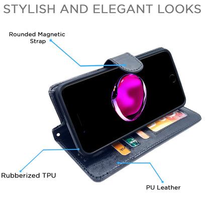 Pikkme iPhone 7/8 Vintage Flip Cover (Black)