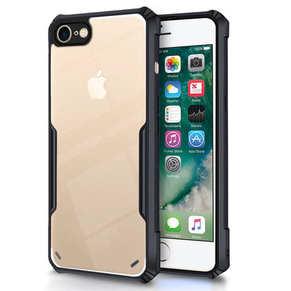 Pikkme iPhone 7/8 Shockproof Eagle Clear Transparent Back Cover (Black)