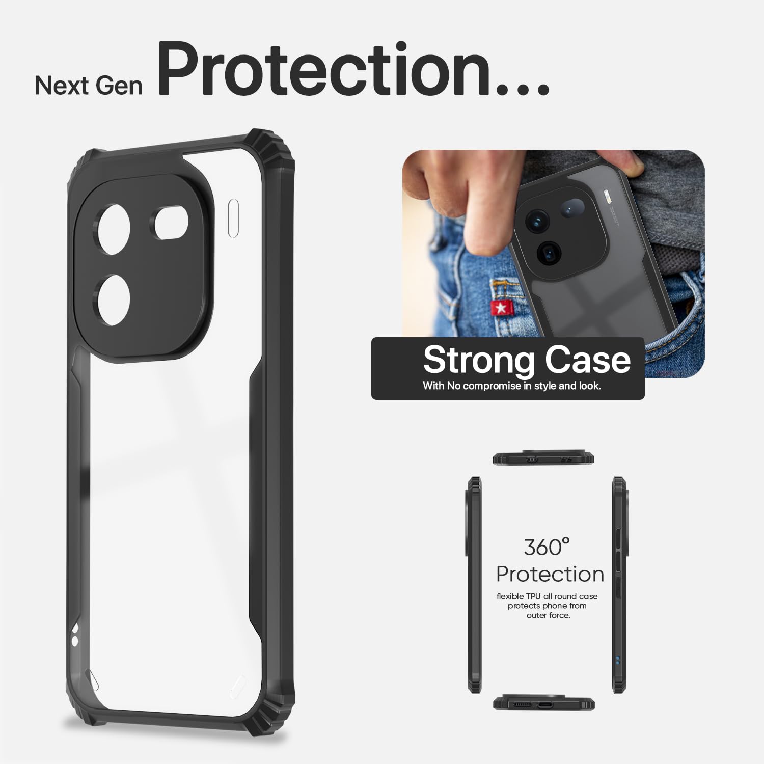 Black Clear mobile cover for iQOO 12 5G – Pikkme – photo 6