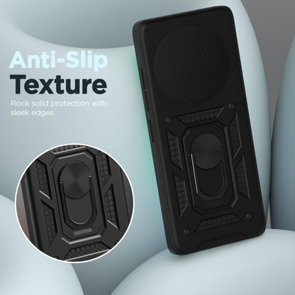 Pikkme Realme P3 Pro 5G D10 Tough Armor Back Cover (Black)