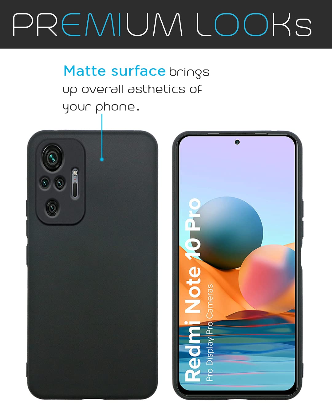 Pikkme black Matte back cover for Redmi Note 10 Pro/Note 10 Pro Max – photo 3