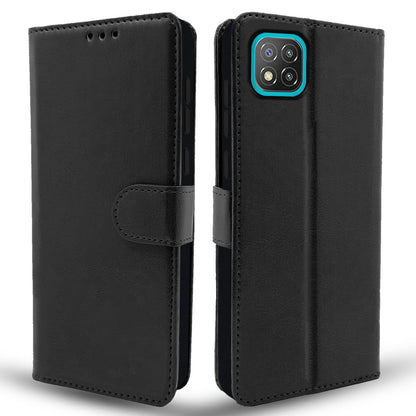 Pikkme Poco C3 Vintage Flip Cover (Black)