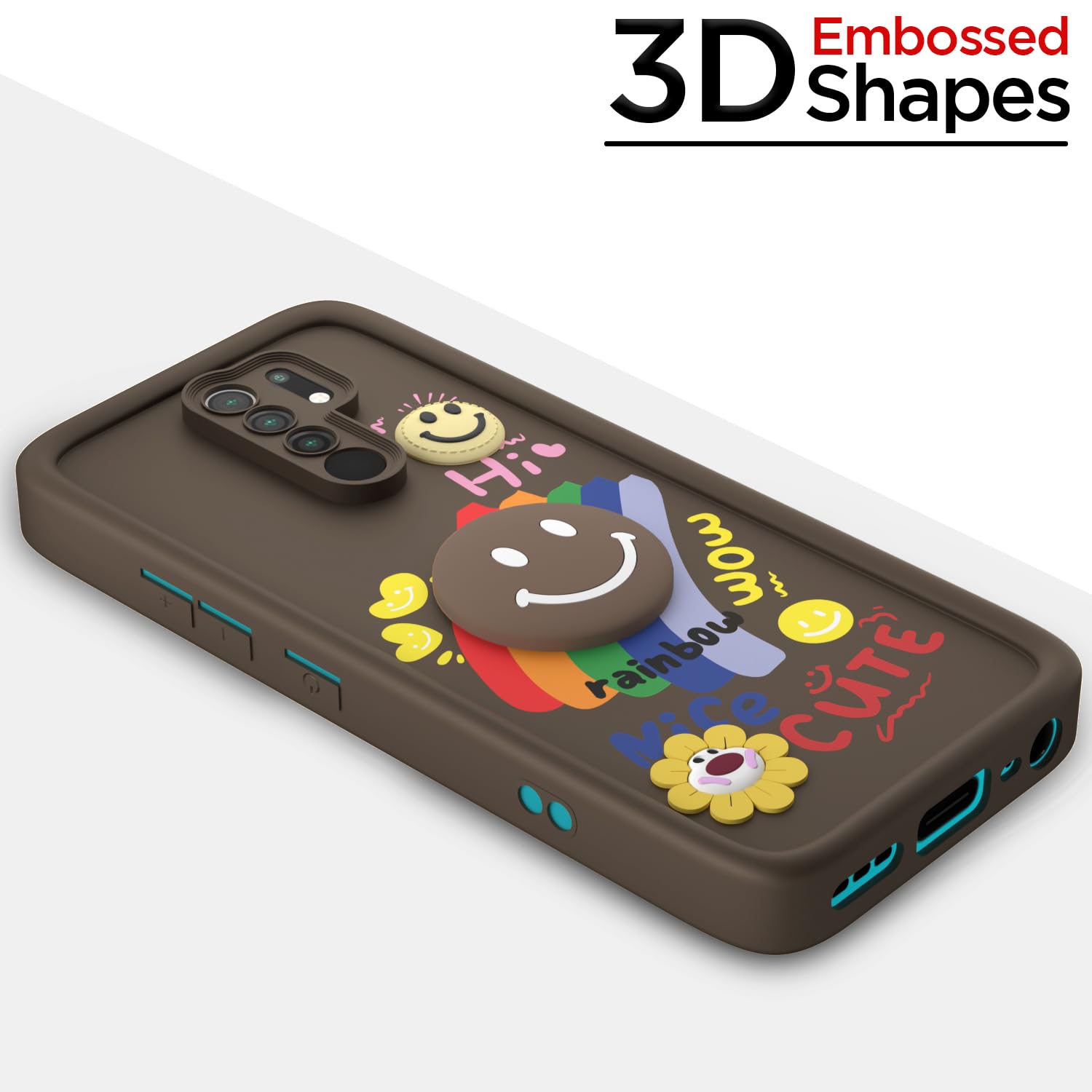 Pikkme brown Soft Silicone back cover for Redmi 9 Prime/Poco M2 – photo 3