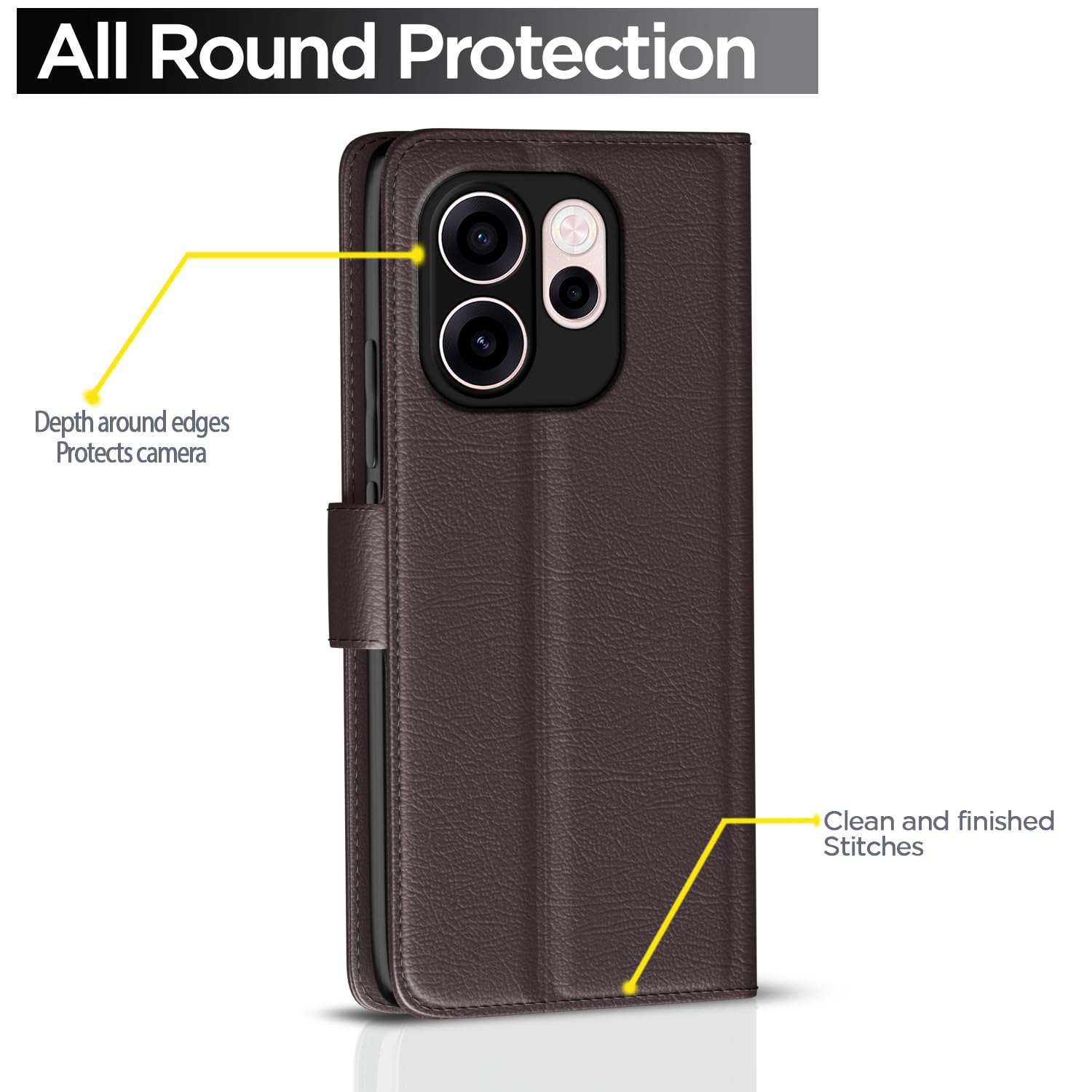 Pikkme Oppo Reno 15C 5G coffee flip cover – photo 4