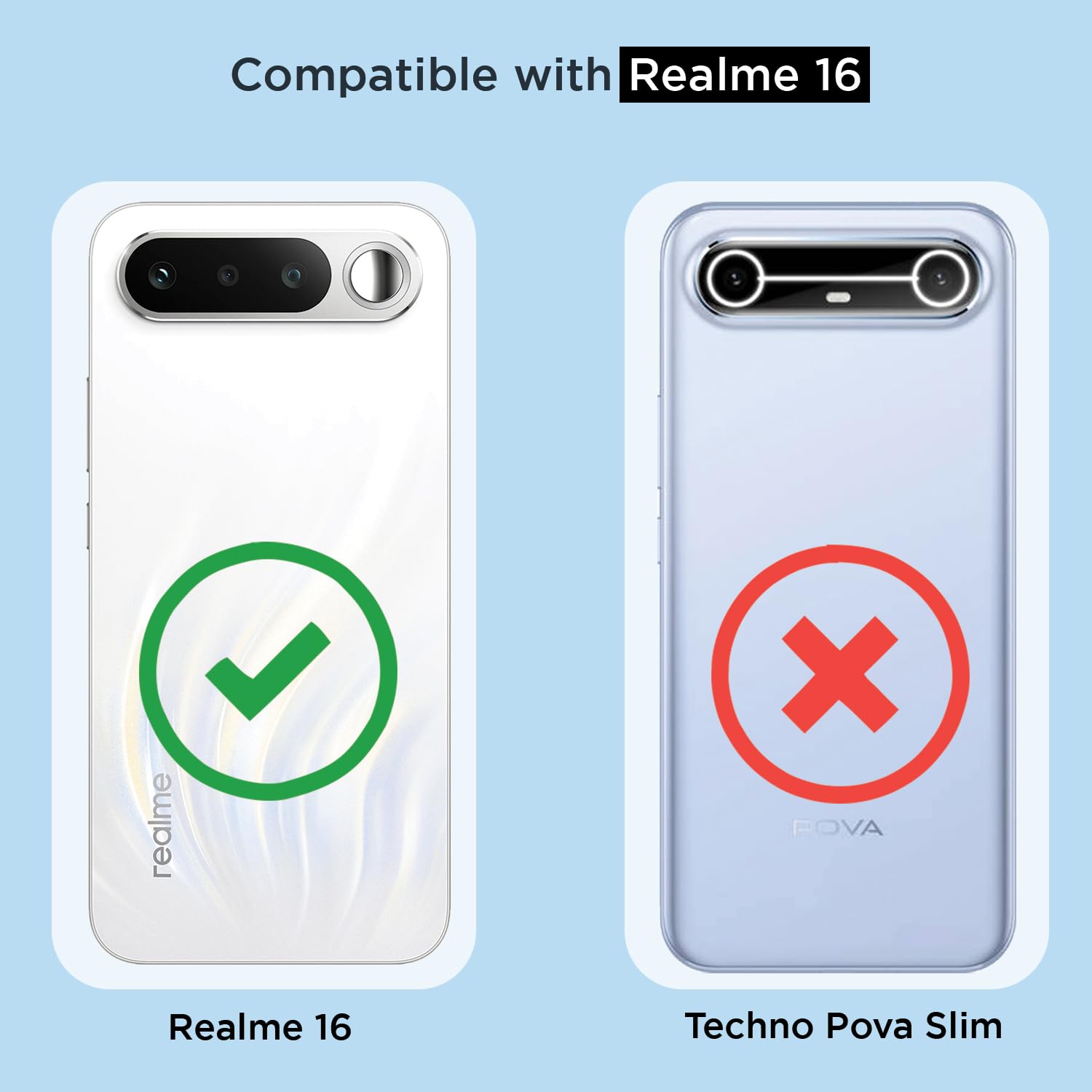 Pikkme transparent mag-safe MagSafe back cover for Realme 16 5G – photo 4