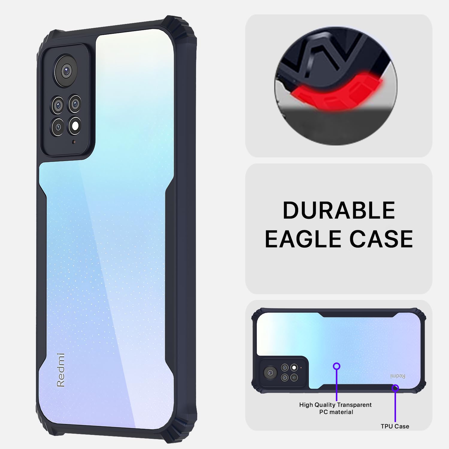 Pikkme blue mobile back cover for Redmi Note 11 Pro/Note 11 Pro Plus 5G – photo 5
