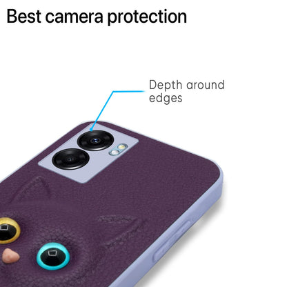 Pikkme Oppo K10 5G Kitty Back Cover (Purple)
