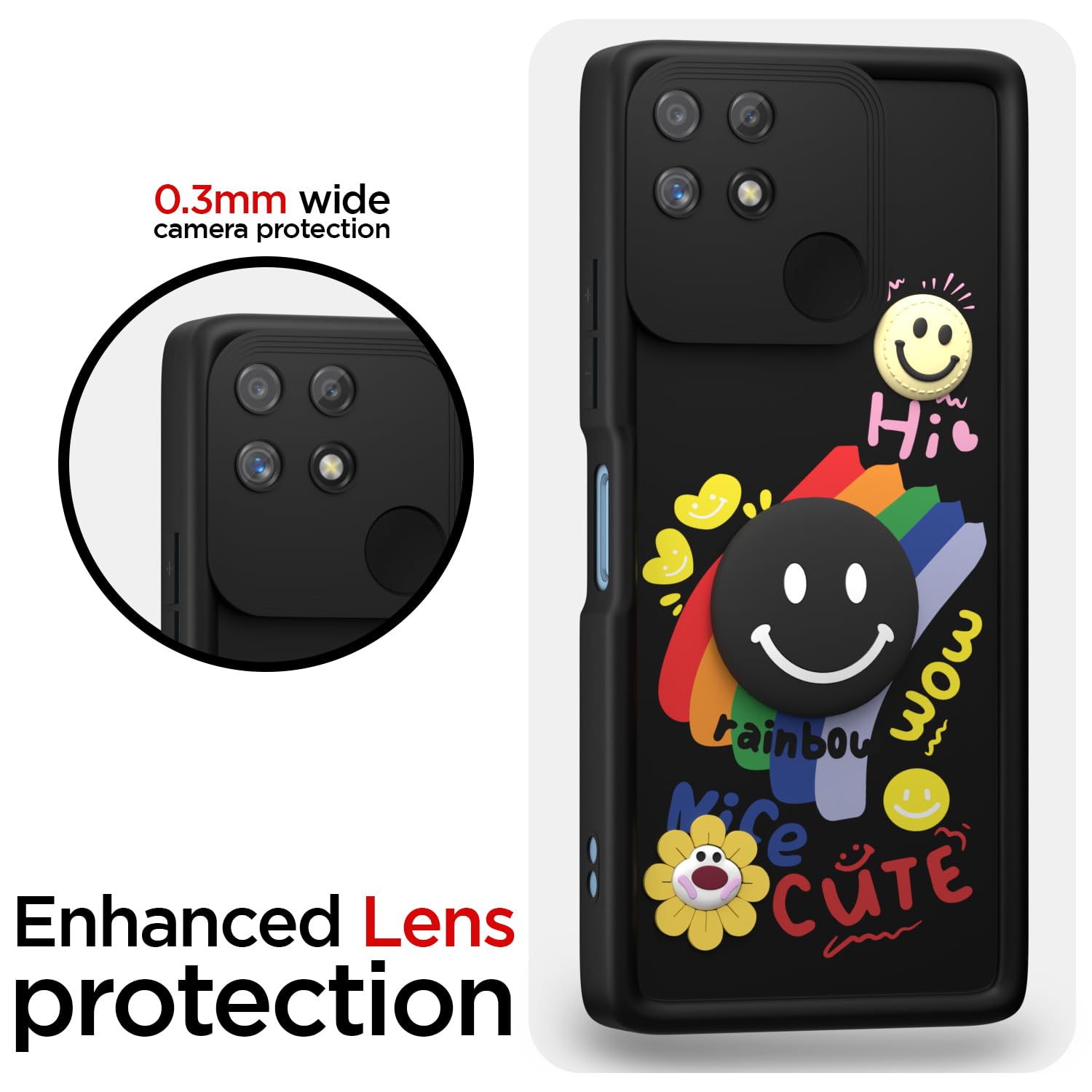 Pikkme Realme Narzo 50A Soft Silicone black phone cover – photo 5