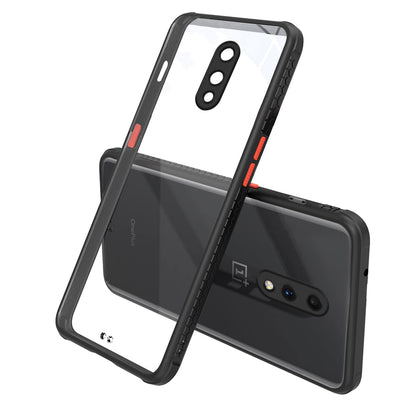 OnePlus 7 Clear mobile back cover in black by Pikkme