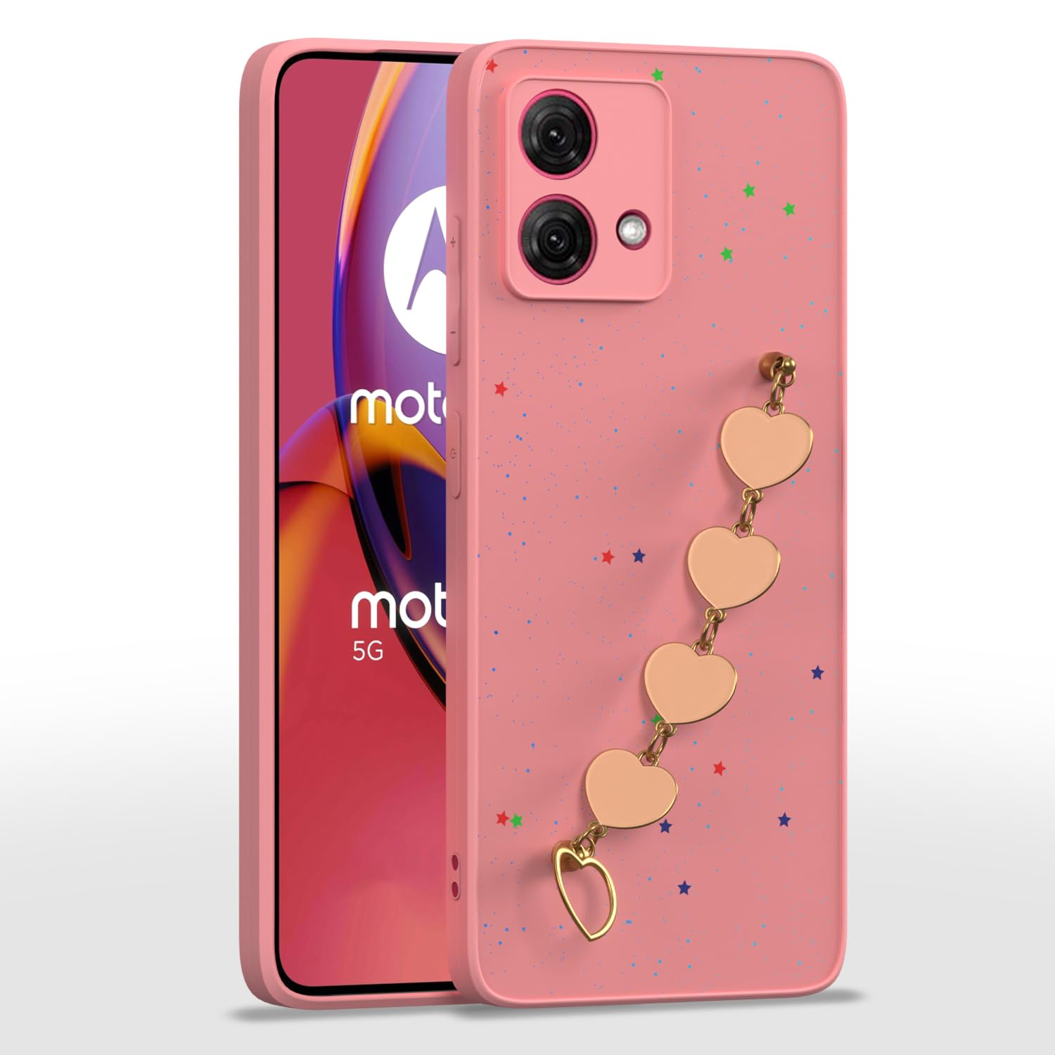 Pikkme Moto G84 5G pink back cover