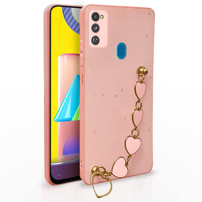 Pikkme pink Chain mobile back cover for Samsung M30s/M21/M21 2021