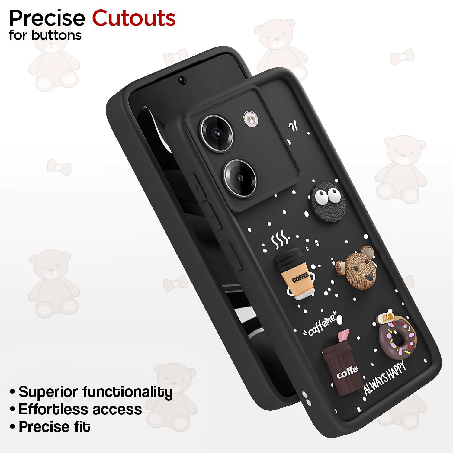 Black Silicone mobile back cover for Poco M7 Pro 5G/3D – Pikkme – photo 6