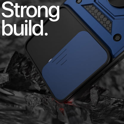 Pikkme Realme P3 Ultra 5G D10 Tough Armor Back Cover (Blue)
