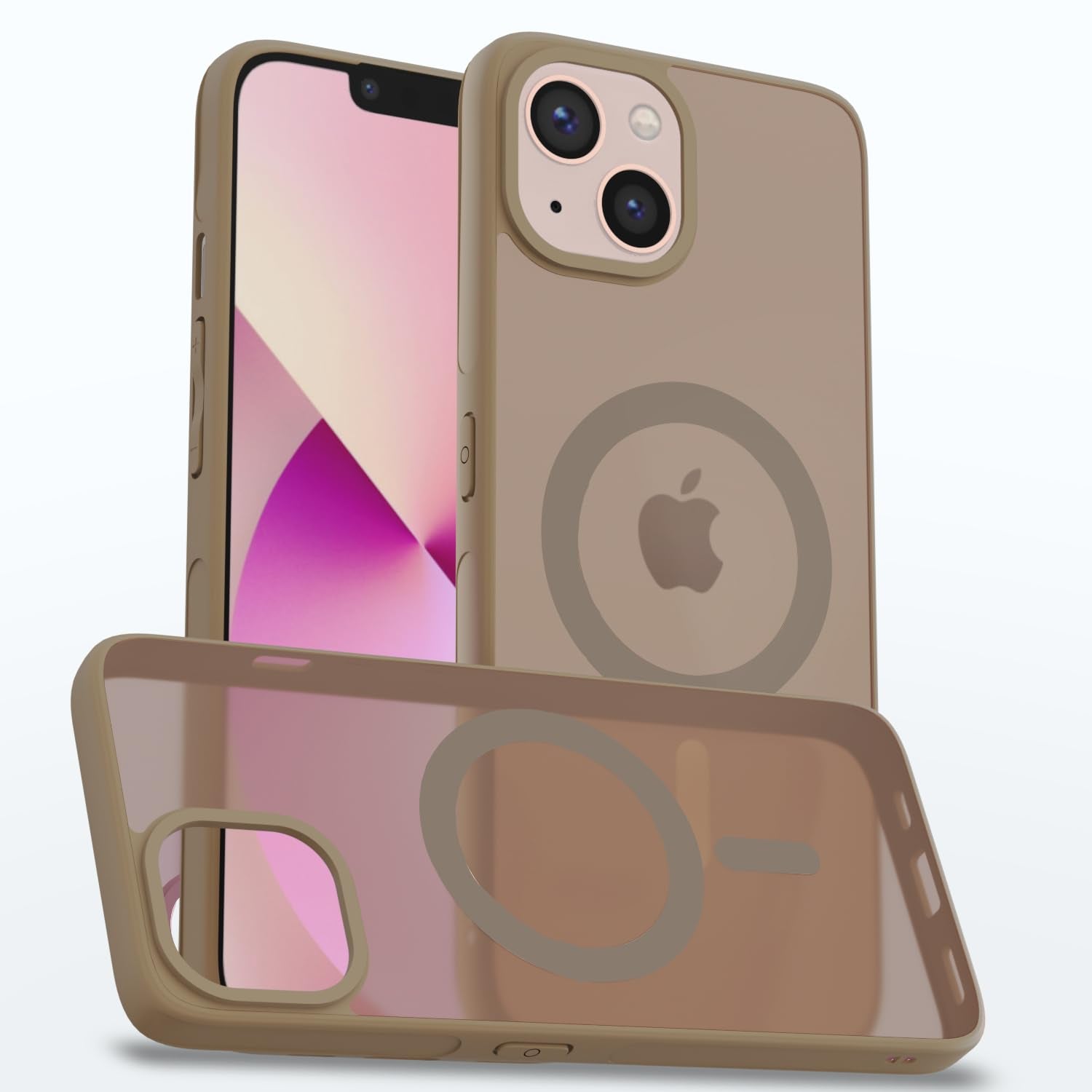 iPhone 14 phone cover in brown by Pikkme