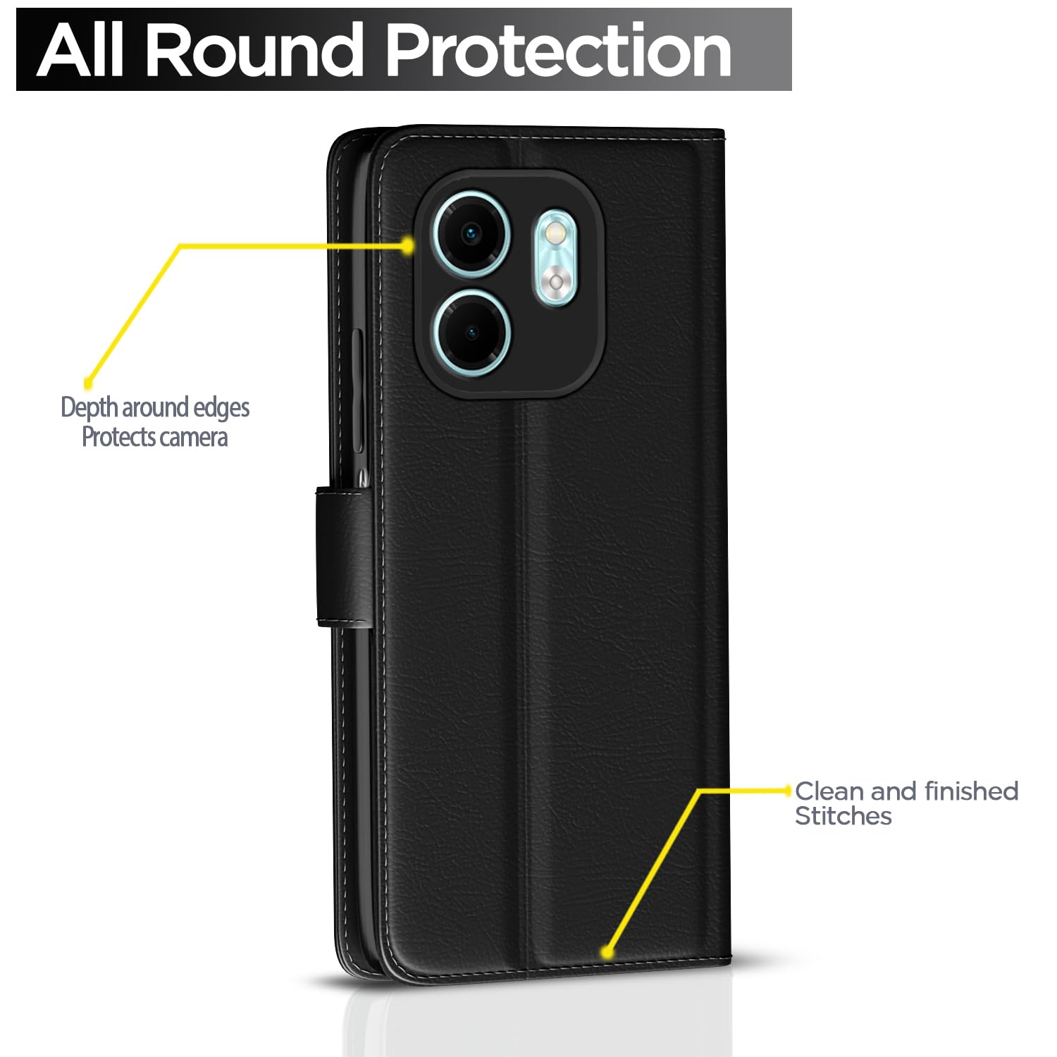 Pikkme Infinix Smart 9 black flip cover – photo 4