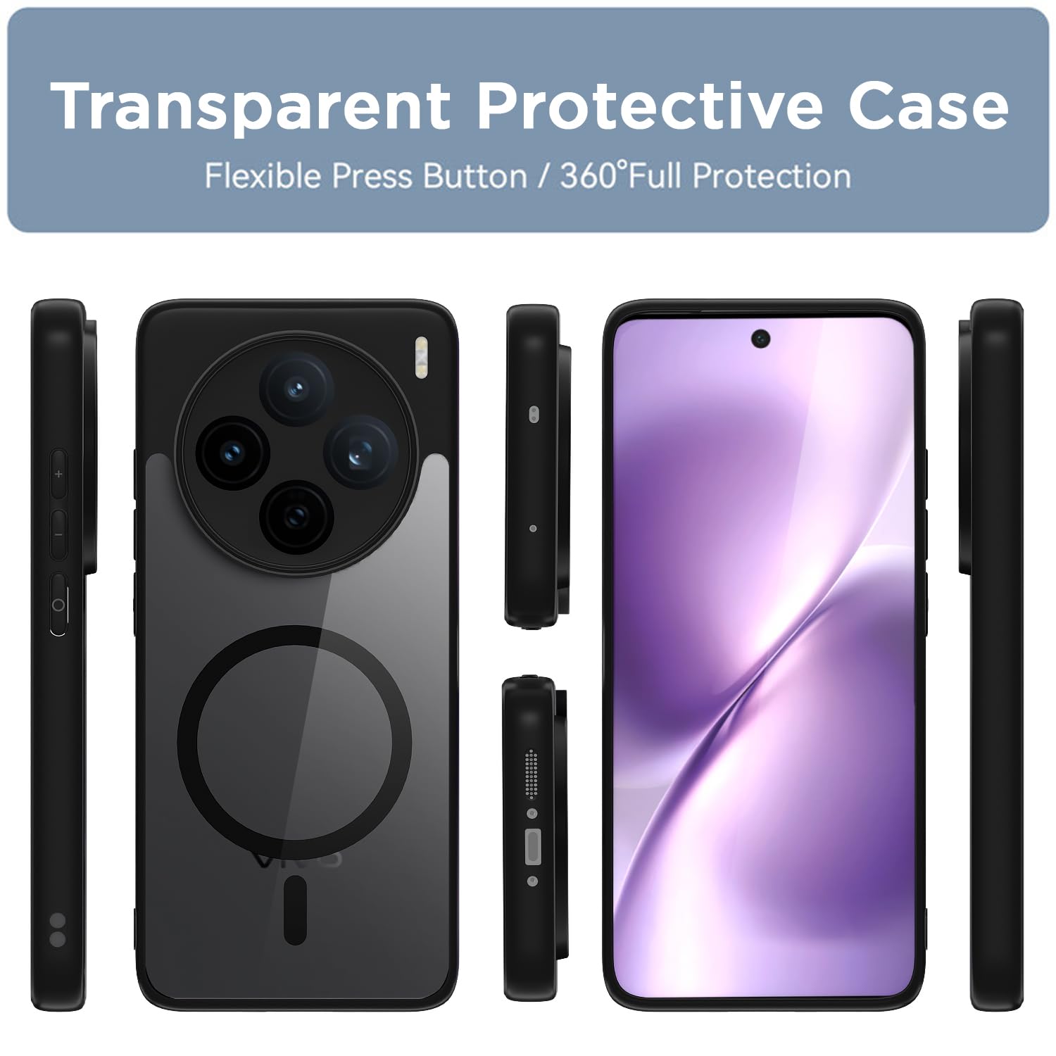 Pikkme Vivo X200T 5G black mag-safe mobile back cover – photo 2