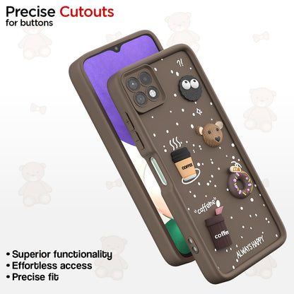 Brown Silicone mobile cover for Samsung A22 5G/3D – Pikkme – photo 6