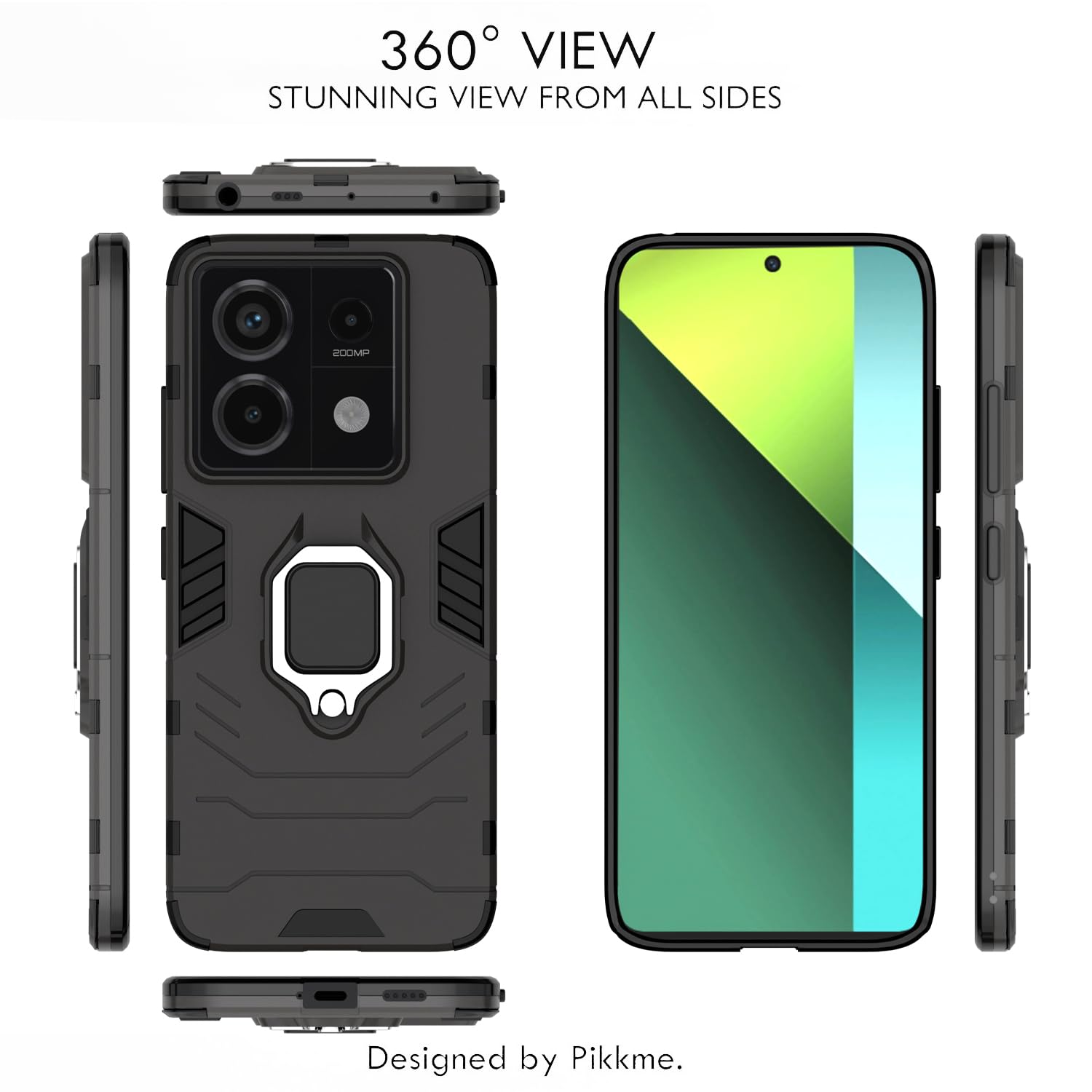 Redmi Note 13 Pro 5G D5 Tough Armor mobile cover in black by Pikkme – photo 3