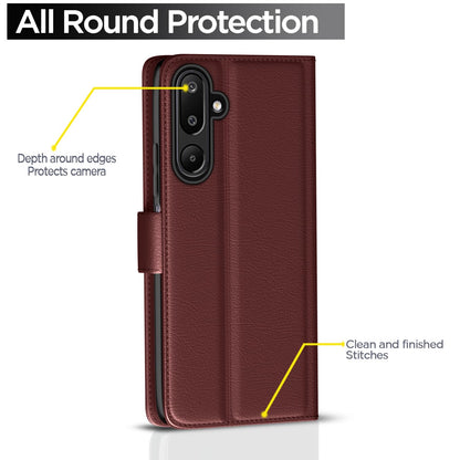Brown wallet flip cover for Samsung M16 5G – Pikkme – photo 4