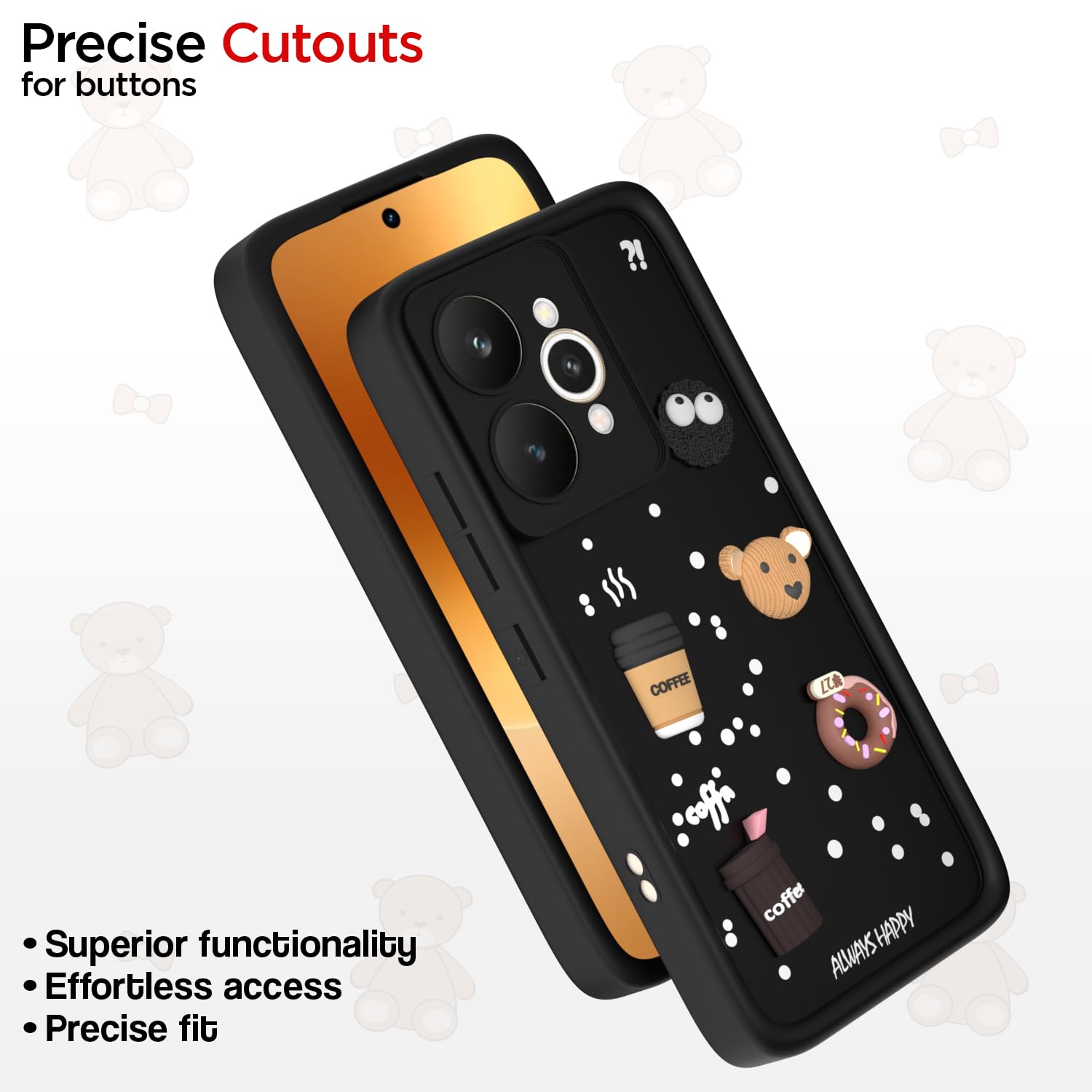 Pikkme Realme 15 5G/3D Silicone black phone cover – photo 6