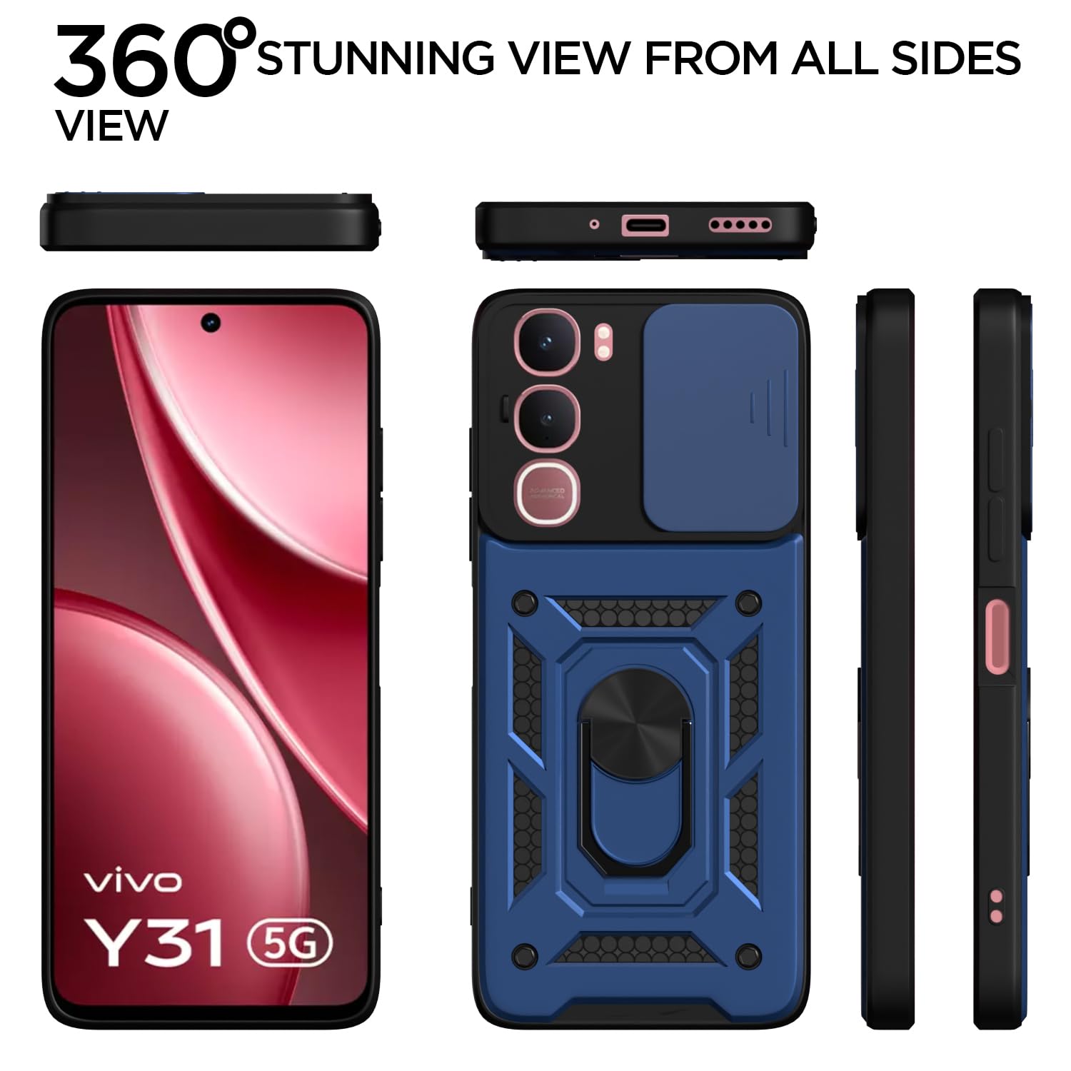Blue D10 Camera Shield mobile cover for Vivo Y31 5G/360 – Pikkme – photo 5