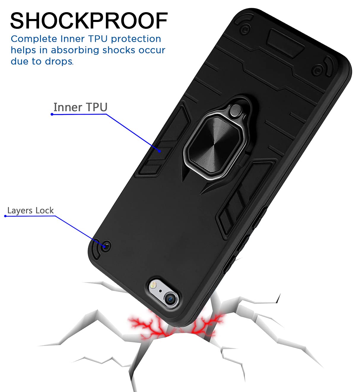 Pikkme iPhone 6 Plus, iPhone 6 Plus D5 Tough Armor black mobile back cover – photo 4