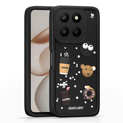 Pikkme black Silicone phone cover for Honor X7d 5G/3D