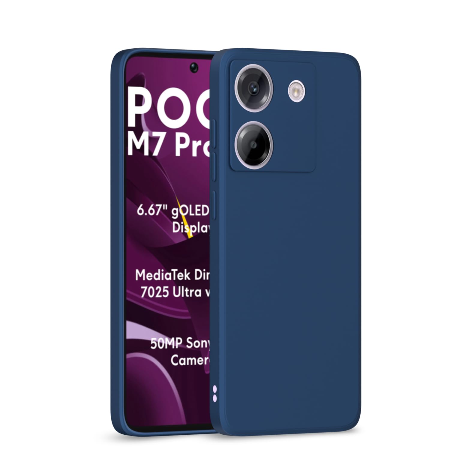 Pikkme Poco M7 Pro 5G Matte blue back cover