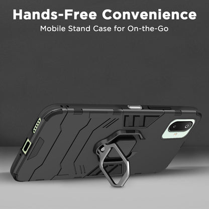 Pikkme Samsung Galaxy F06 5G / M06 5G D5 Tough Armor Back Cover (Black)
