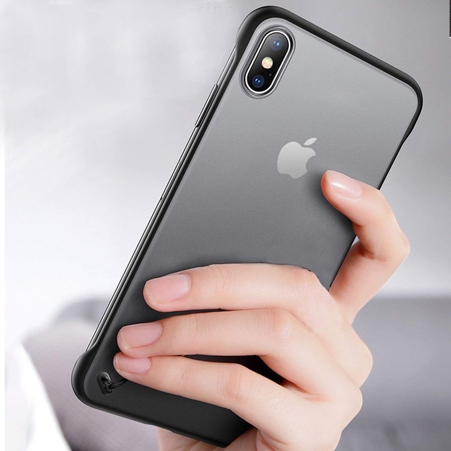 Black Frameless phone cover for iPhone X/XS – Pikkme – photo 4