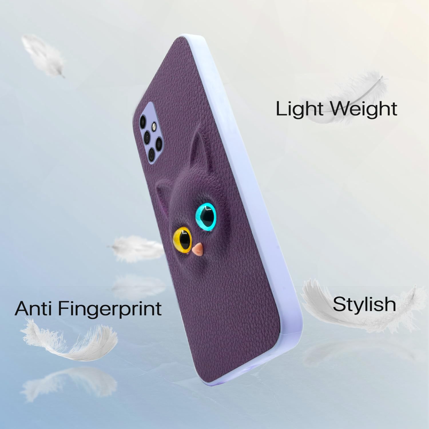 Pikkme Samsung Galaxy M31s Kitty Back Cover (Purple)