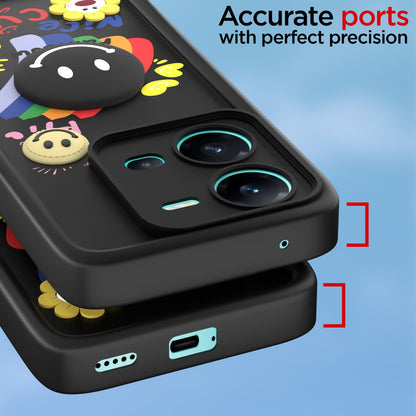 Vivo V25 5G Soft Silicone phone cover in black by Pikkme – photo 4