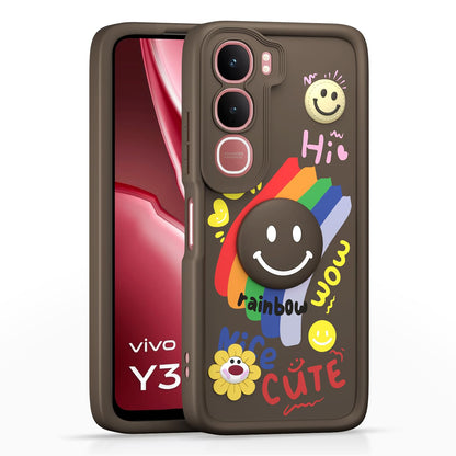 Vivo Y31 5G Soft Silicone phone cover in brown by Pikkme
