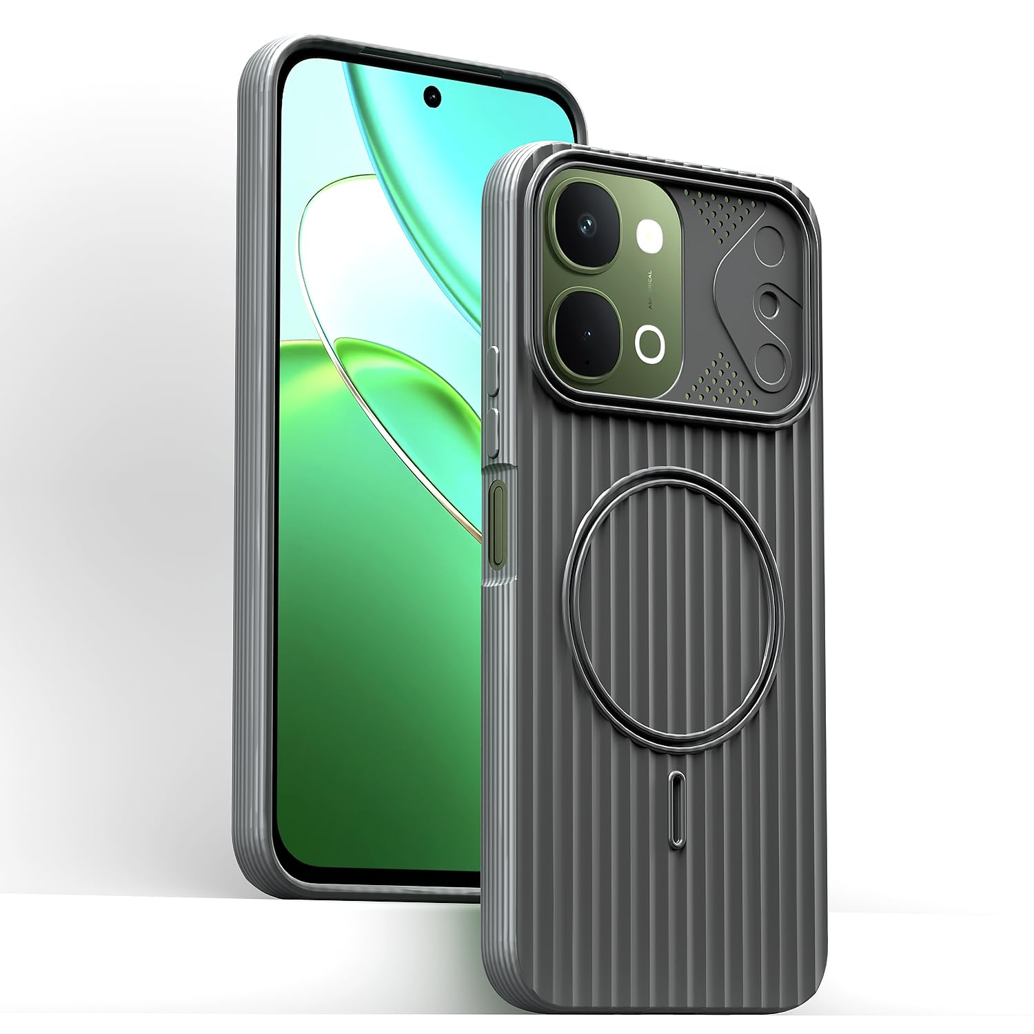 Grey phone cover for Vivo T5x/Y51 Pro/iQOO Z11x 5G – Pikkme – photo 2