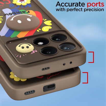 Pikkme brown Soft Silicone phone cover for Poco X6 Pro 5G – photo 4