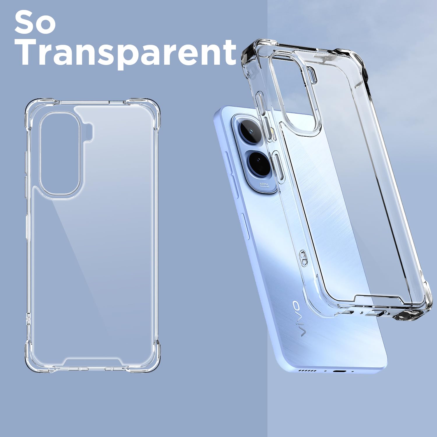 Vivo T5 Pro 5G mobile cover in transparent by Pikkme – photo 2