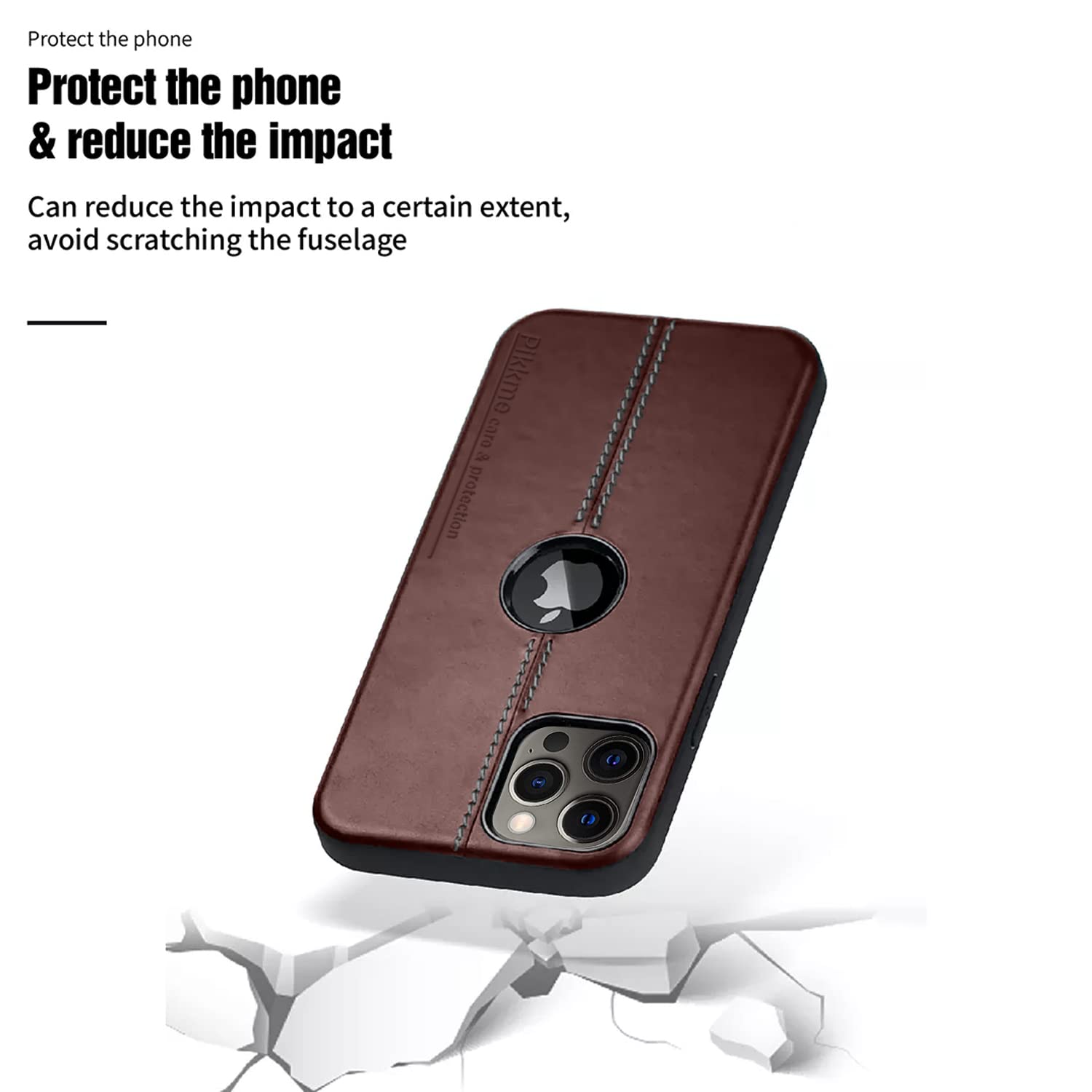 iPhone 12 Pro Max Leather mobile cover in brown by Pikkme – photo 4