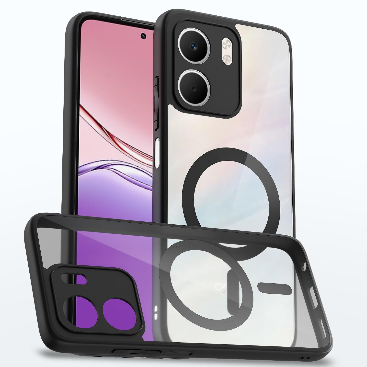 Pikkme Oppo A5x black mag-safe back cover
