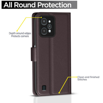 Pikkme Realme C31 Wallet coffee flip case – photo 4