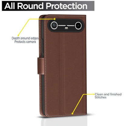 Tecno Pova Wallet mobile flip cover in tan by Pikkme – photo 4