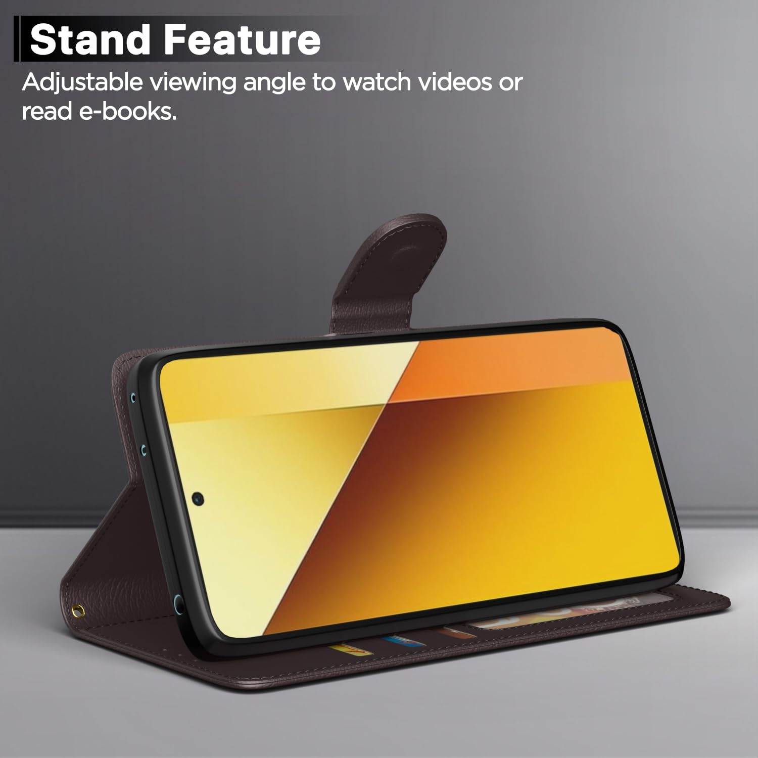 Pikkme Redmi Note 13 5G coffee flip cover – photo 3