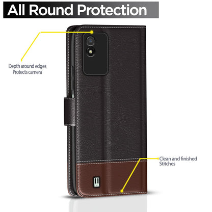 Pikkme Realme Narzo 50i Magnetic coffee & brown flip cover – photo 4