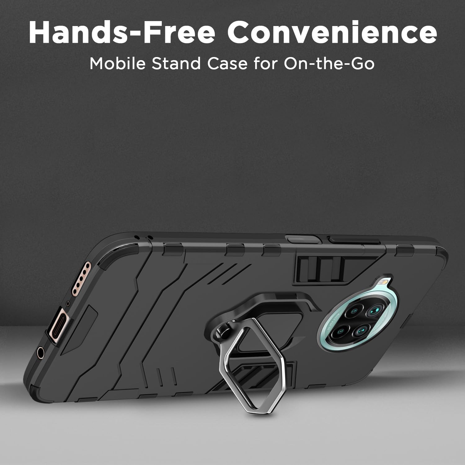 MI 10i 5G D5 Tough Armor back cover in black by Pikkme – photo 6