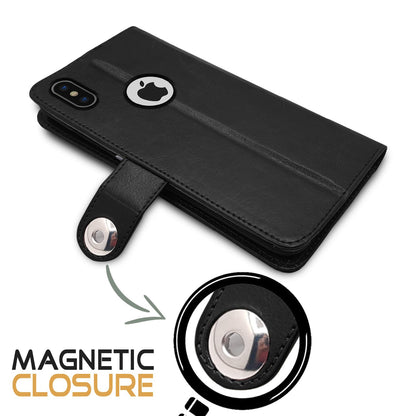 Black Button mobile flip cover for iPhone X/XS – Pikkme – photo 4