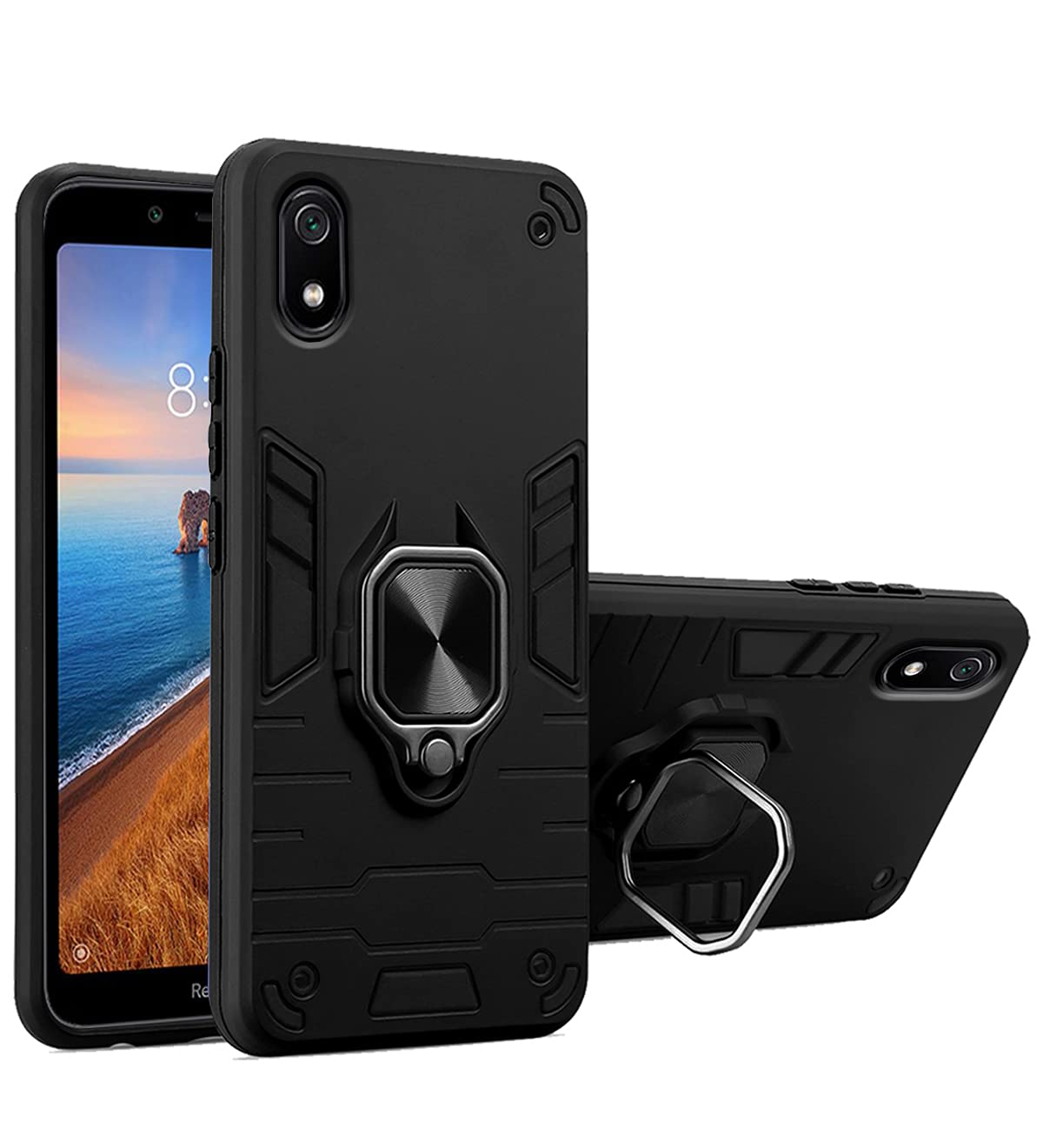 Redmi 7A back cover in black by Pikkme