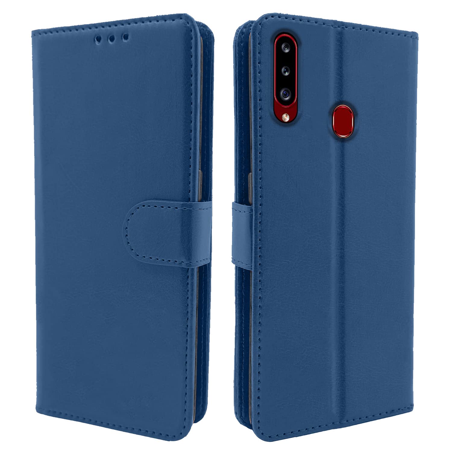   Samsung Galaxy A20s Vintage  Flip Cover  - Blue 
