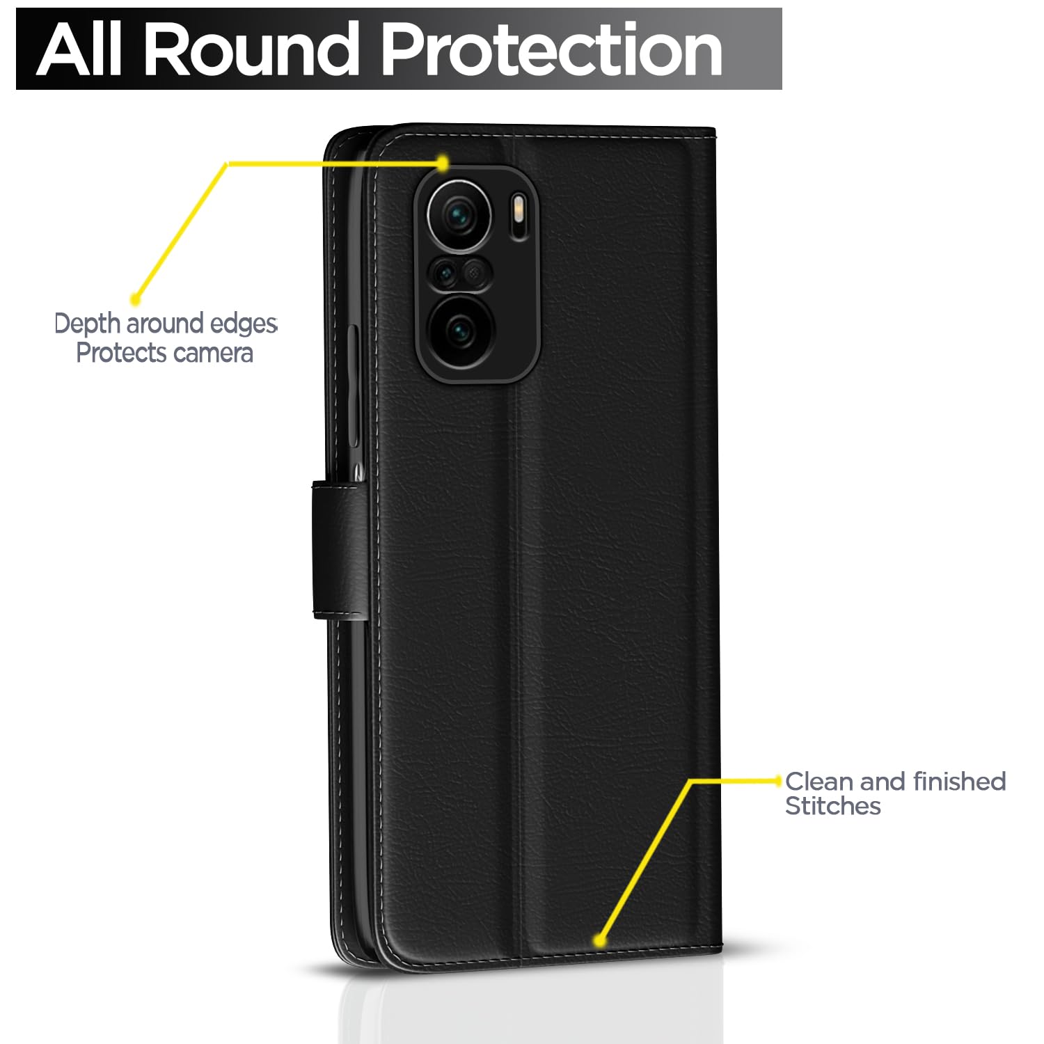 Pikkme Mi 11x/11x Pro black mobile flip cover – photo 4