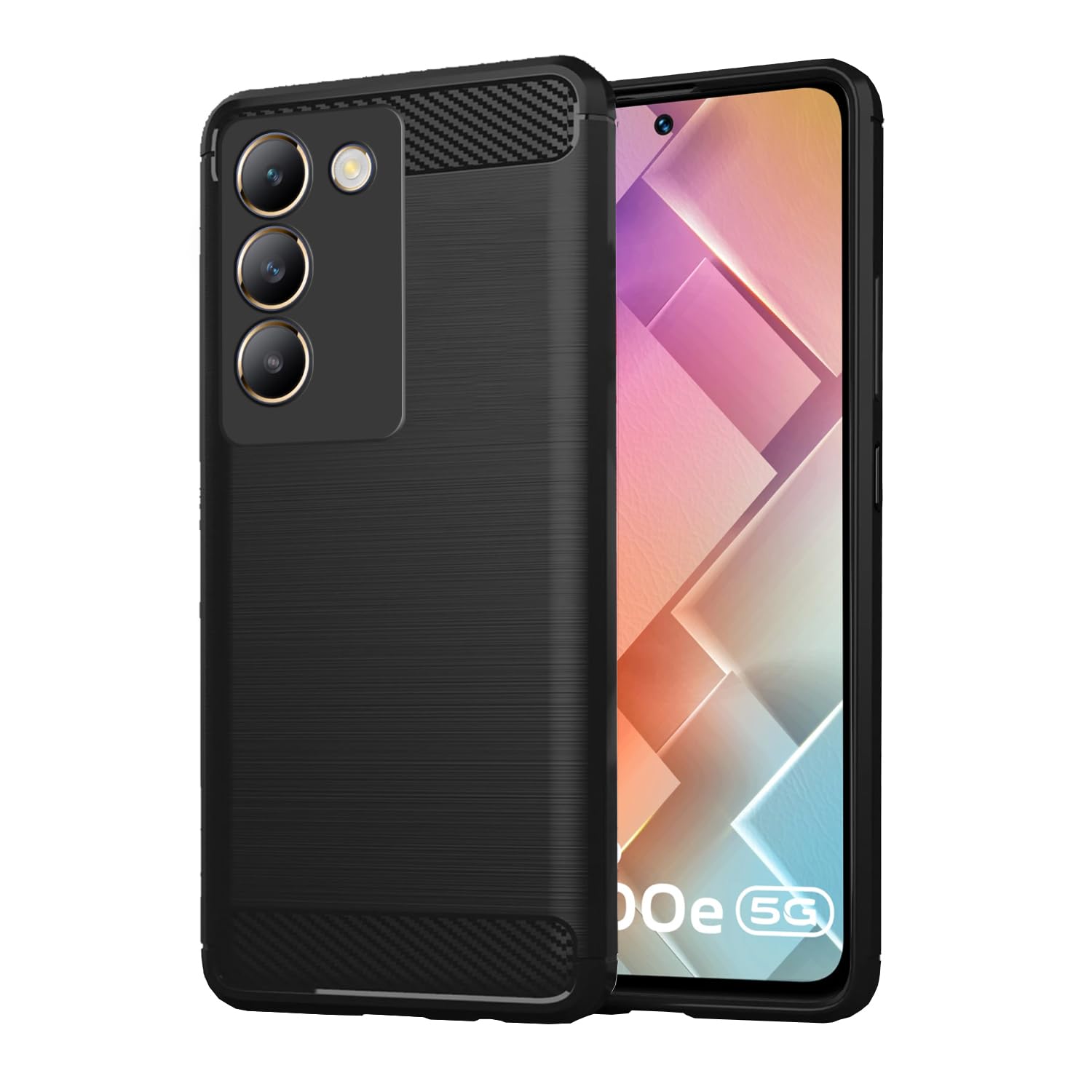 Black Hybrid back cover for Vivo T3/Y200e 5G – Pikkme