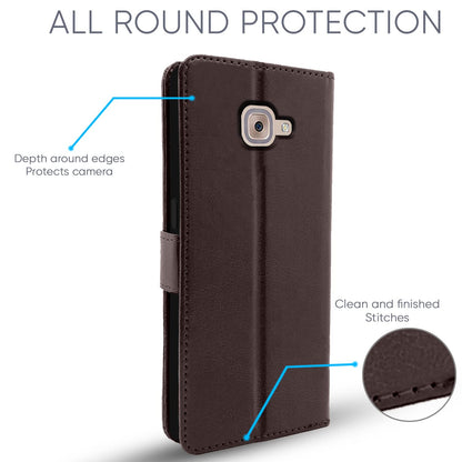 Pikkme Samsung Galaxy J7 Max Flip Cover (Coffee)