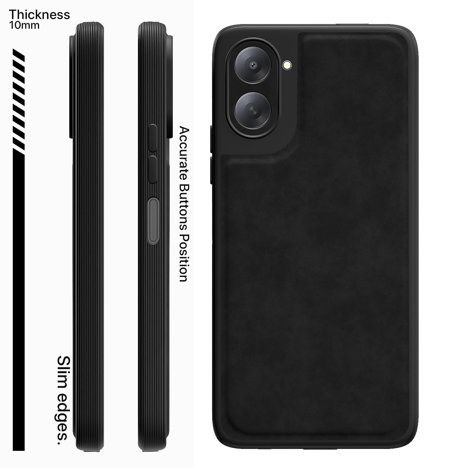 Pikkme Redmi A7 5G Leather black phone cover – photo 3